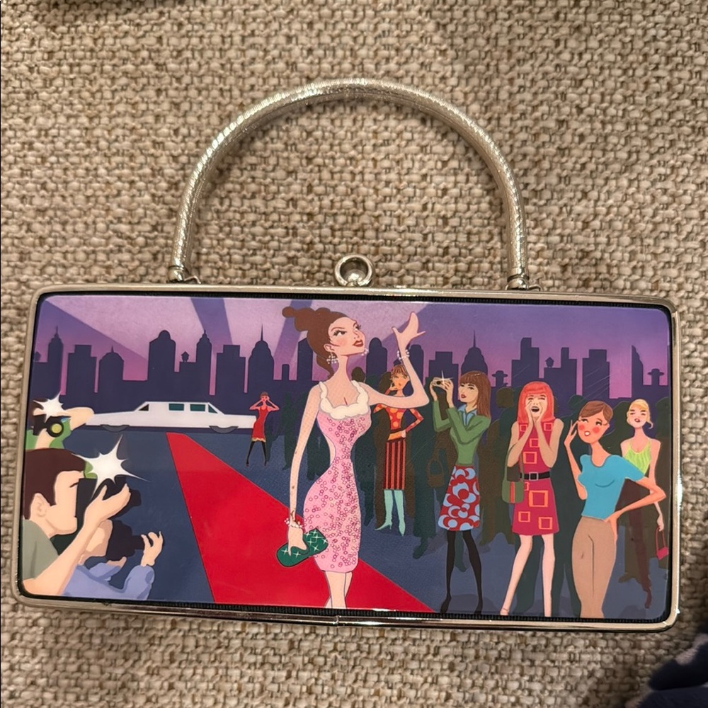 Women's Imitation Little Earth Fender Metal Handbag,no chains included